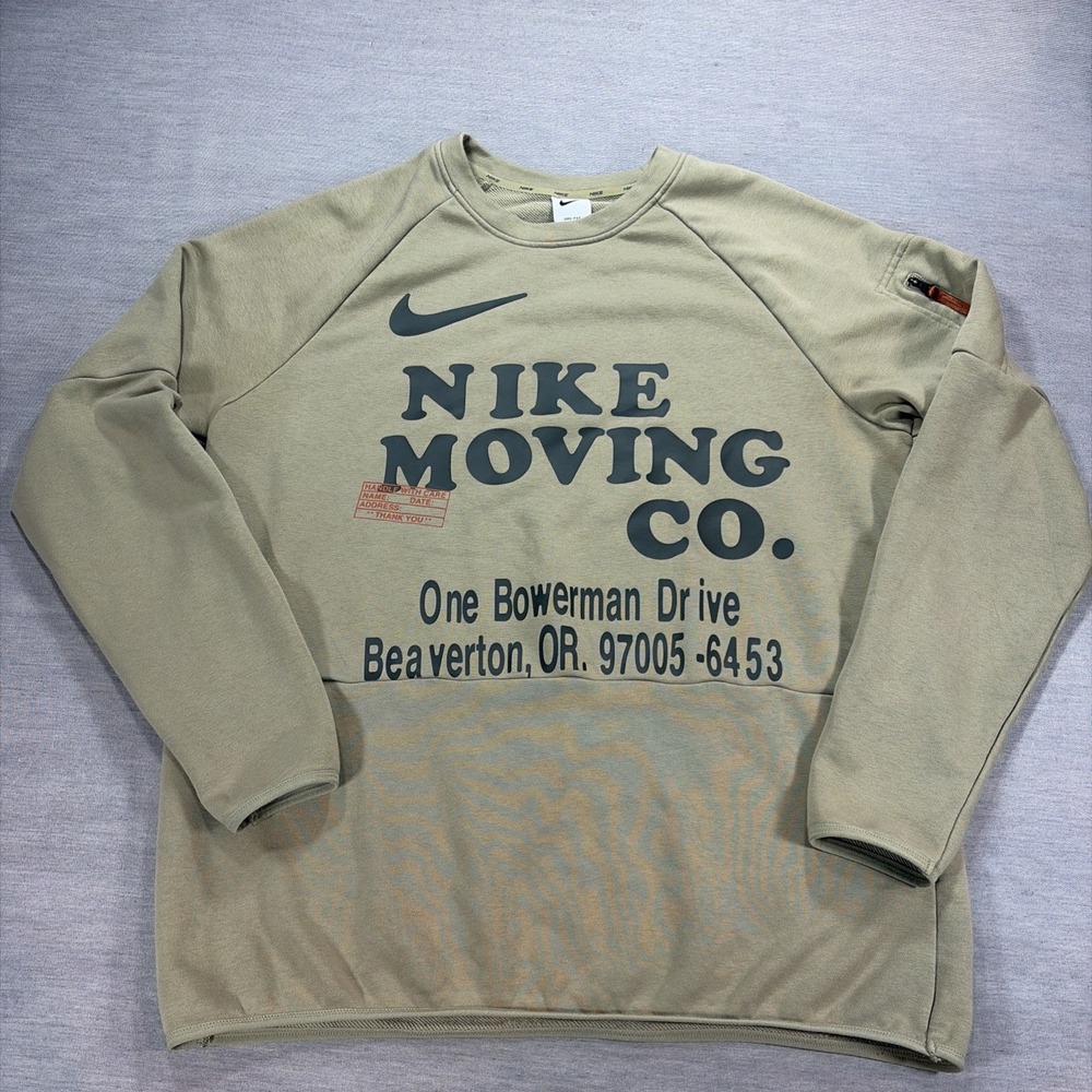 Nike Moving Co Company Crewneck Pullover Sweatshirt Green Size Large
